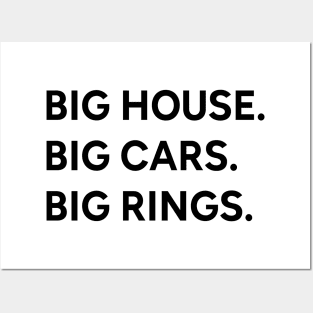 Big house. Big cars. Big rings. For a light background Posters and Art